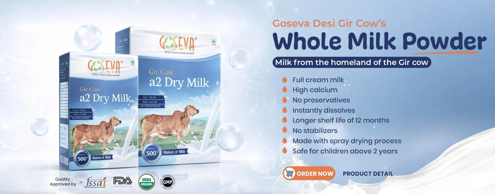Gir cow A2 Whole Milk Powder